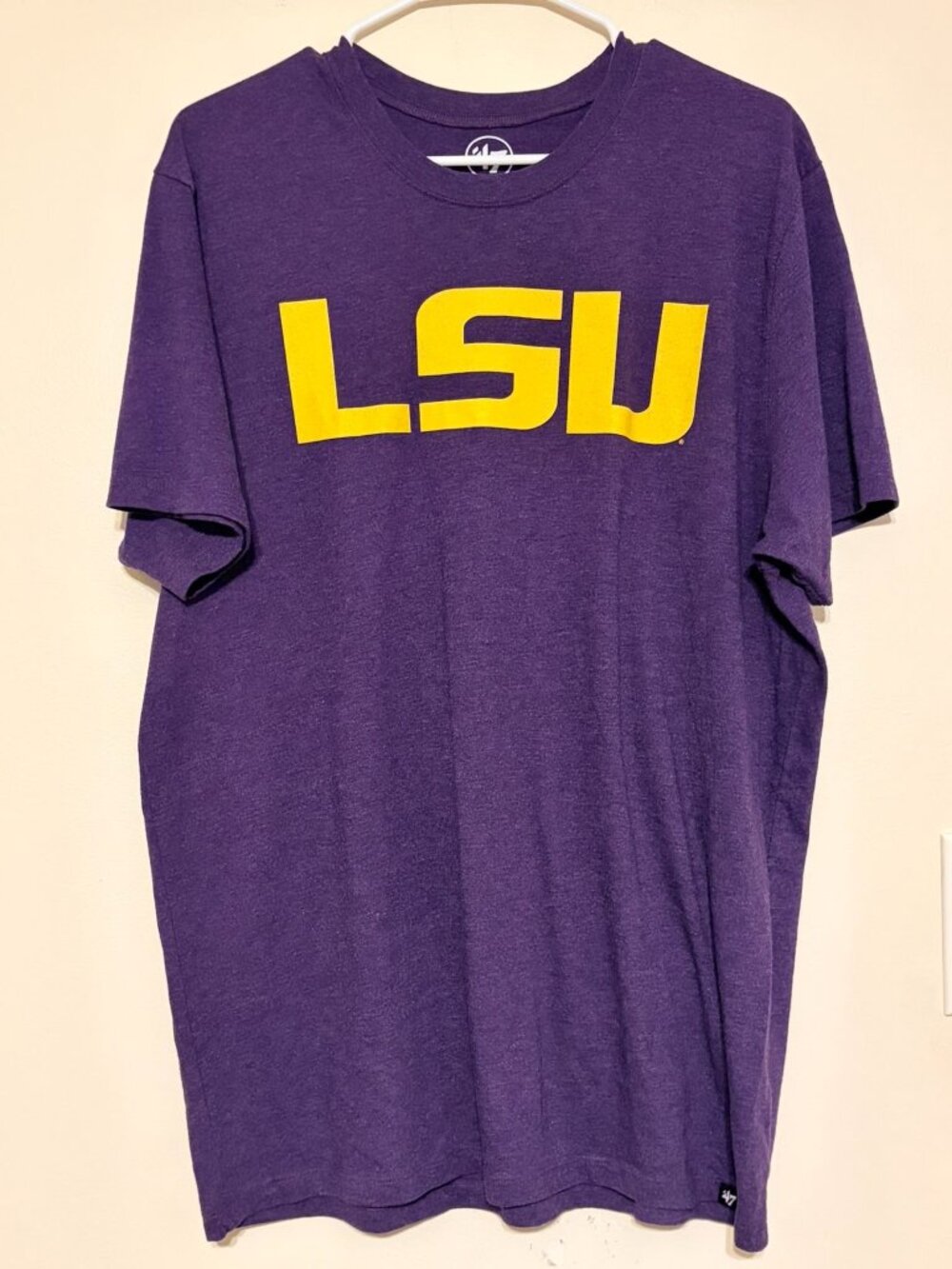 Men's 47 Brand Purple LSU Tigers Cotton T-Shirt Size XL Louisiana State